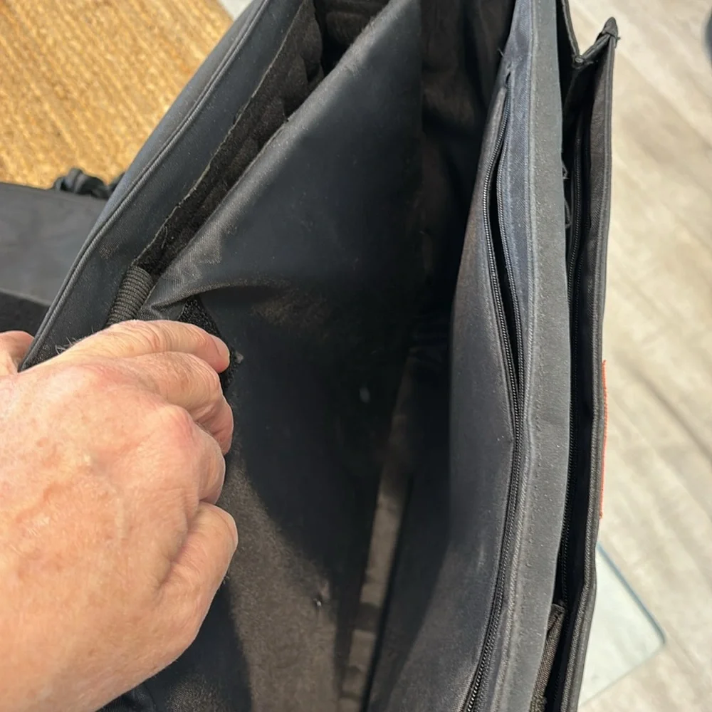 Cute Black Purple Messenger/Computer Bag Large